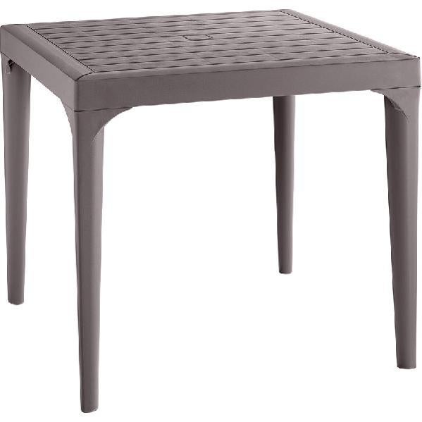 Tavolo Quadrato Dallas In Resina Marrone - 107x82x7,5 Cm | Tavolo Decorativo | Arredamento Moderno - Foto 6