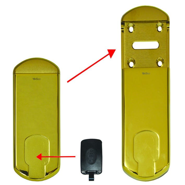 Defender magnetico minimag ottone pvd per doppia mappa - mm.57x118-163h.  (mg220-4wo2)