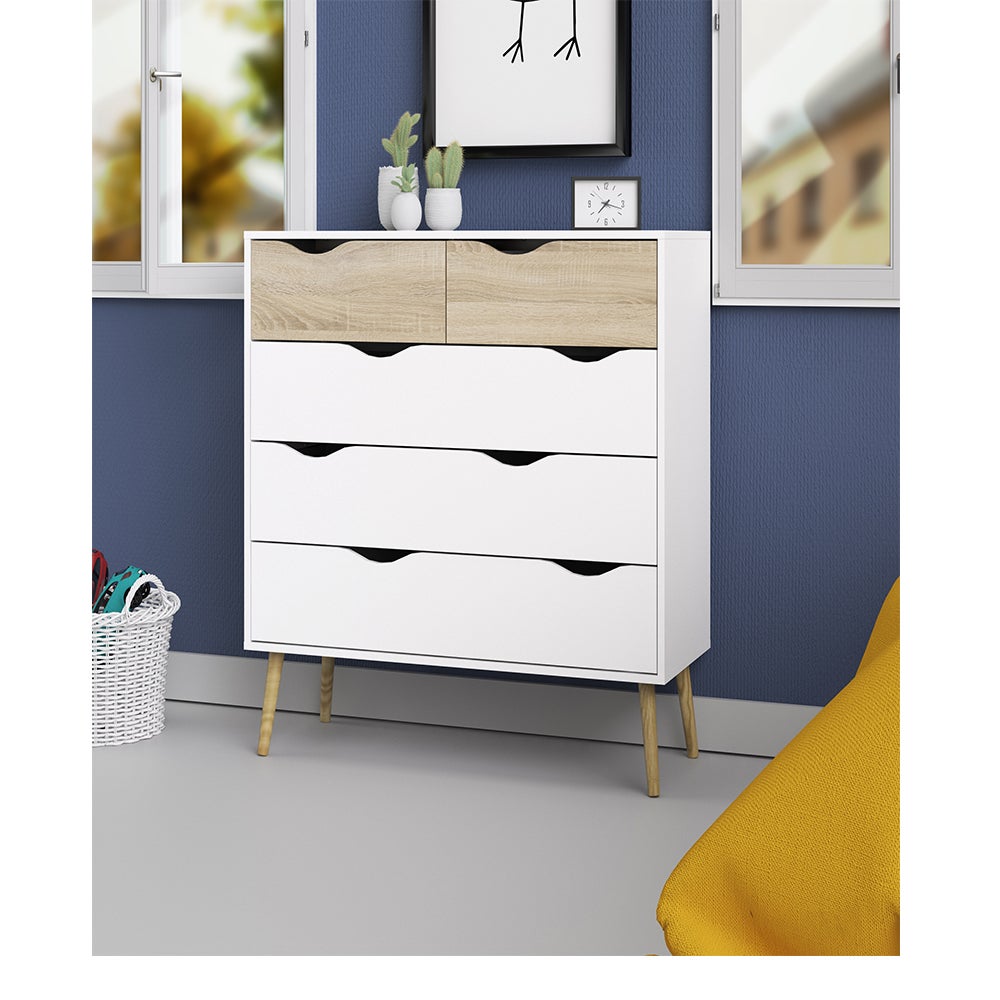 Credenza Bassa Per Cucina Soggiorno Con Quattro Cassetti Misure 98X39X81 H  Cm