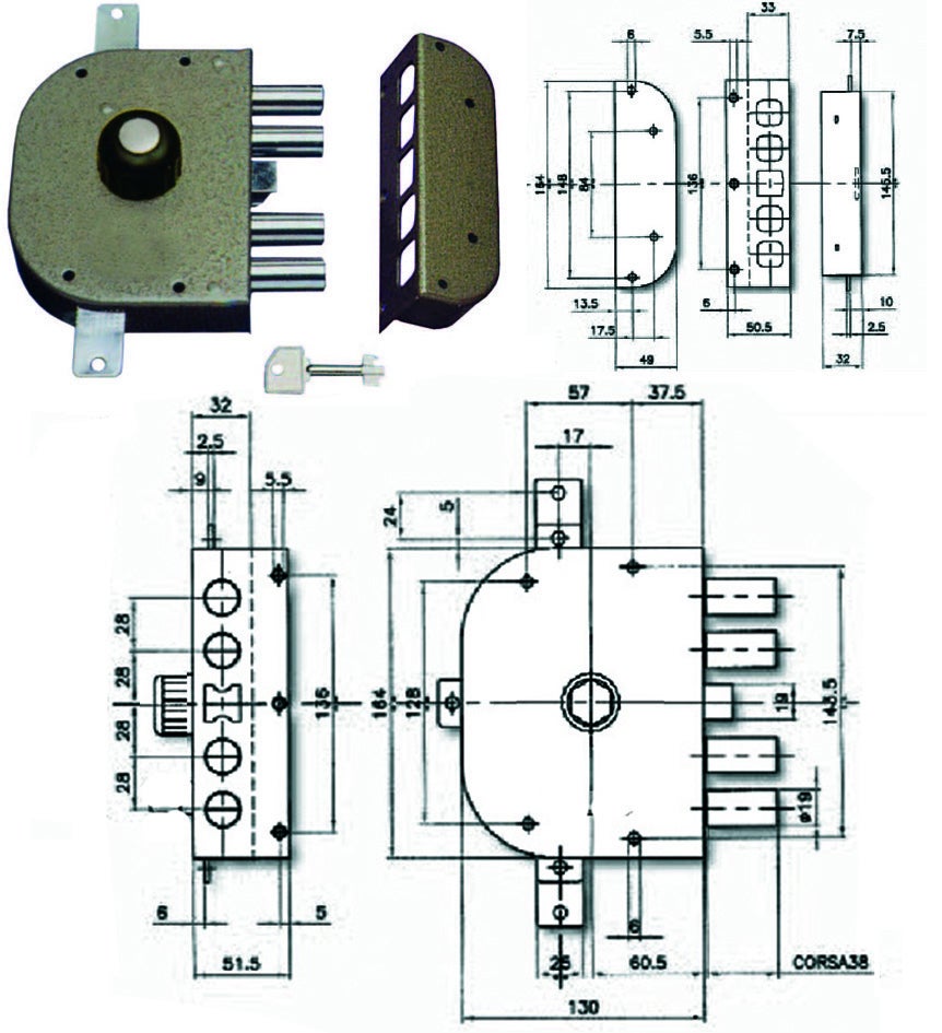 SERRATURA LEGNO APPLICARE 3250P CR | Leroy Merlin