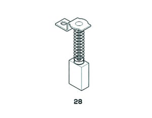 Spazzole carboncini per motori elettrici 10 X 5 X 29 mm