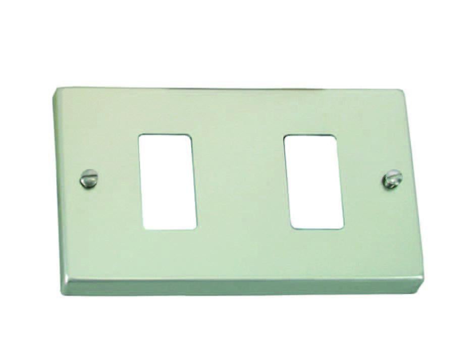 Riflettori Rettangolari Bianchi Con Fori DOBPLAST 90x40mm SET 4x