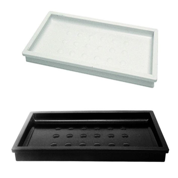 Vaschetta bassa square in plastica - cm.20x10x1,3 nero