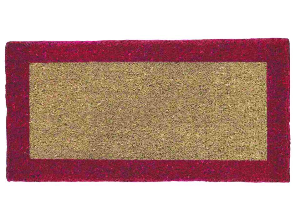 Zerbino Cocco Rosso 17 mm Antiscivolo Tappeto Ingresso Entrata