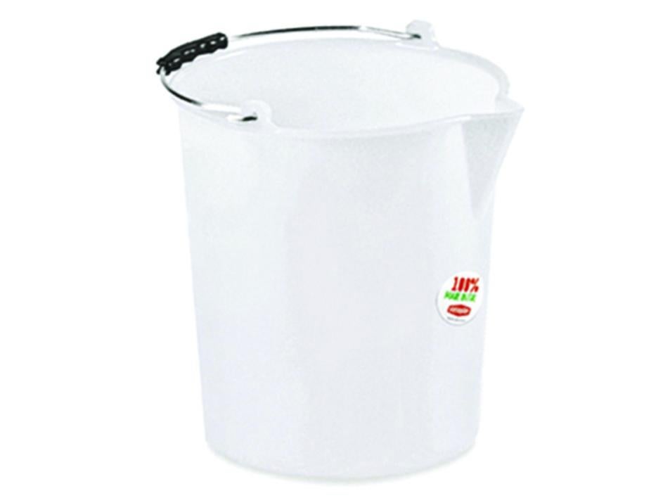Secchio industriale graduato in polietilene bianco - ø mm.32x33h. lt.17 ...