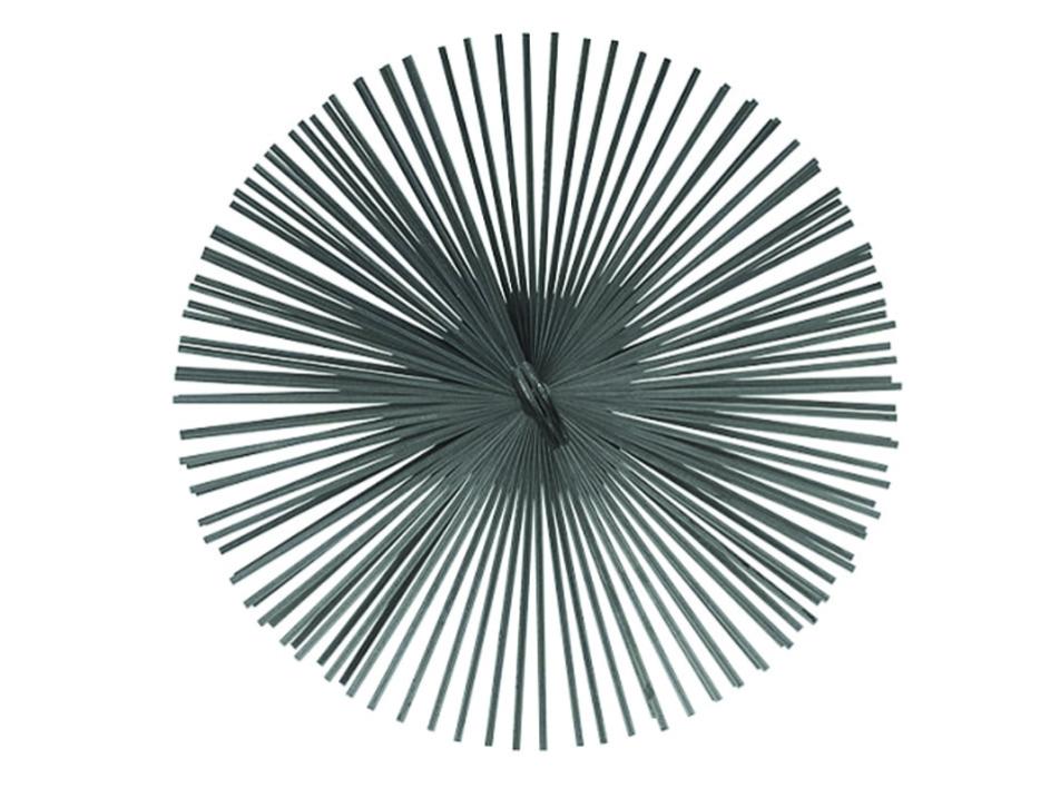 Scovolo Rotondo In Acciaio Per Pulizia Camini | Setole Piatte | Gancio E Filettatura M12 | Diametri 12-50cm - Foto 14