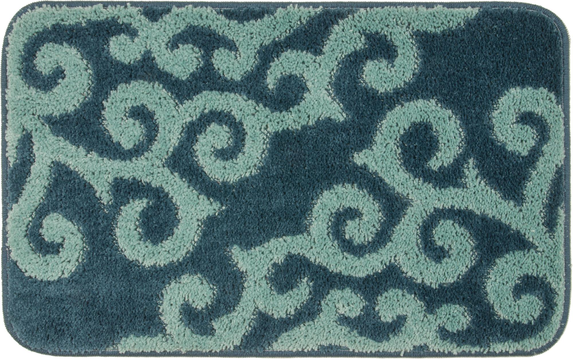 Carta da parati art deco blu petrolio e oro - 53 cm x 10,05 m