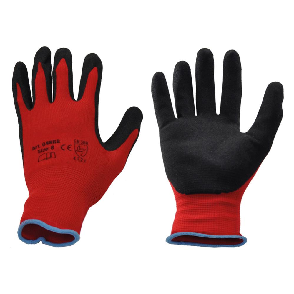 Maurer Guanti Da Lavoro Gripflex In Nylon Con Palmo In Lattice - Taglia 9, Confezione 12 Paia, Polso Elasticizzato, Antiscivolo, Ideali Per Lavori Manuali E Industriali - 5