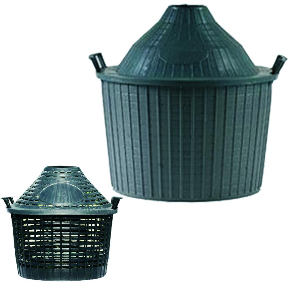 Cesto A Cupola In Plastica Per Damigiana - Protezione Antiurto, Capacit&agrave; 34 Litri