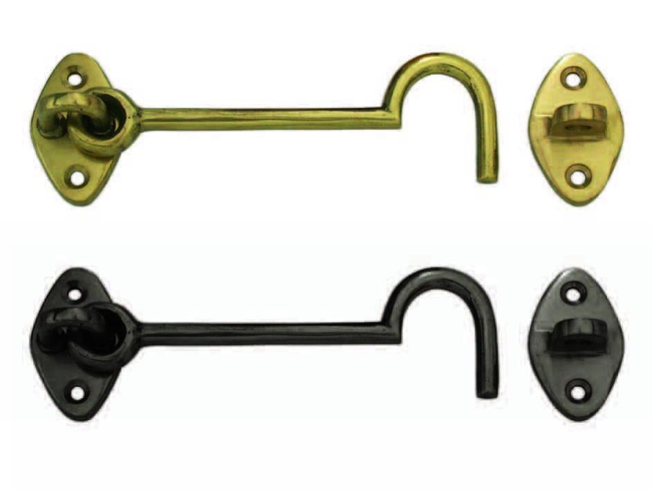Carlisle AQ25 Gancio A Muro In Ottone Massiccio Lucido, Stile Vittoriano, Lunghezza 145 Mm
