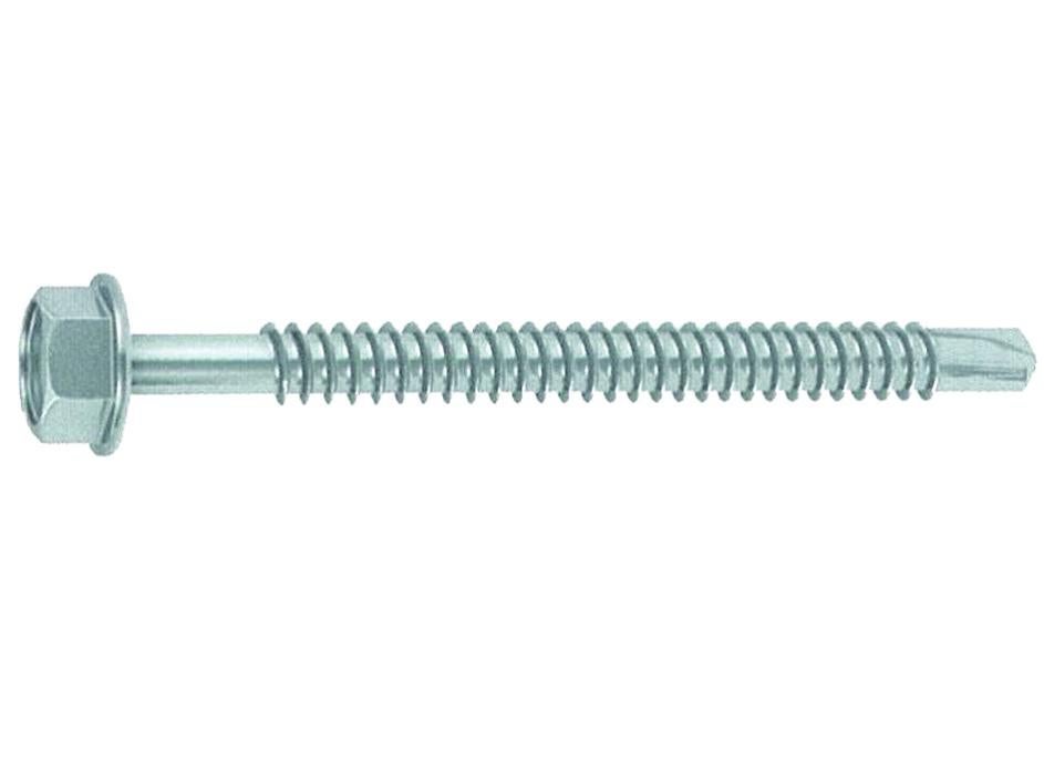 Viti autoperforanti Tek con testa esagonale esagonale in metallo zincato con ron