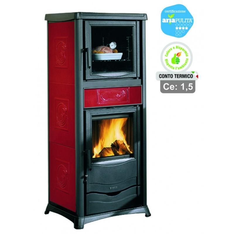 Stufa rossella plus forno evo 9,1 kw liberty bordeaux (conto termico) |  Leroy Merlin