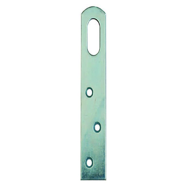 100PZ LASTRINA DRITTA 4 FORI ACCIAIO ZINCATO - Mm.160x15