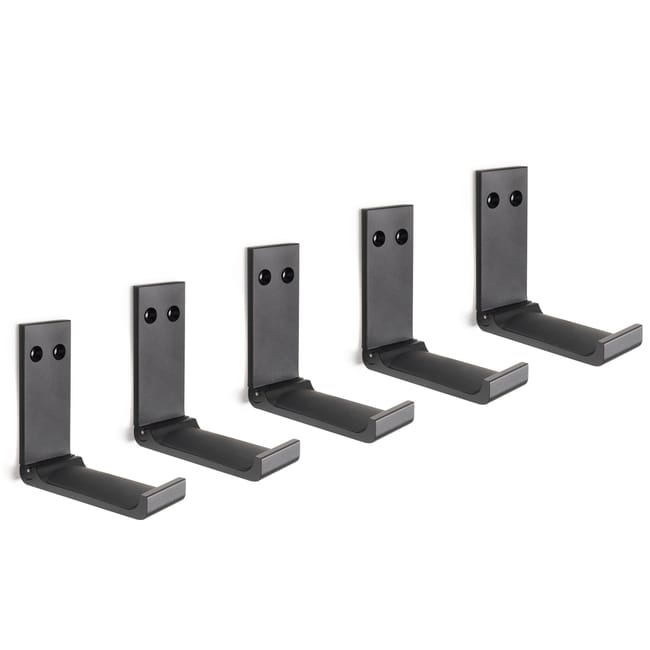 DESCA Lote de 5 colgadores de pared plegables Acero Pintado negro Leroy Merlin