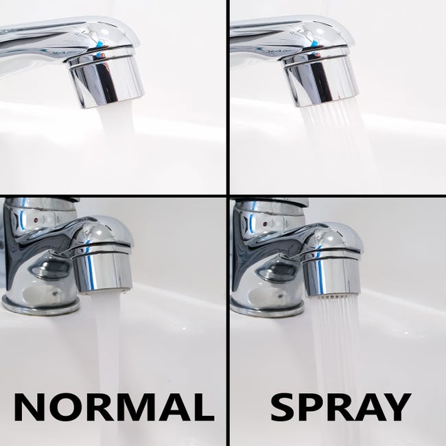 WENKO Aérateur robinet, Rallonge robinet cuisine, accessoire de robinetterie,  joint et filetage extérieur fournis, M22 x 130 mm, brillant