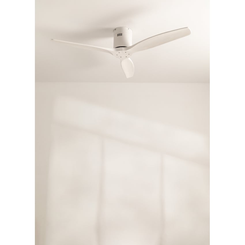 Ventilador De Techo 40w Silencioso Ø132 Cm, Níquel- Madera Natural- Con  Luz- Controlador De Pared + Mando, Create - Windcalm Dc con Ofertas en  Carrefour
