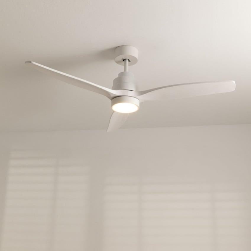 Ventilatore Da Soffitto, Eco Interior WE-NT, 142cm, Pale In Legno Naturale Bianco Motore Dc Design Casafan 4024397377084