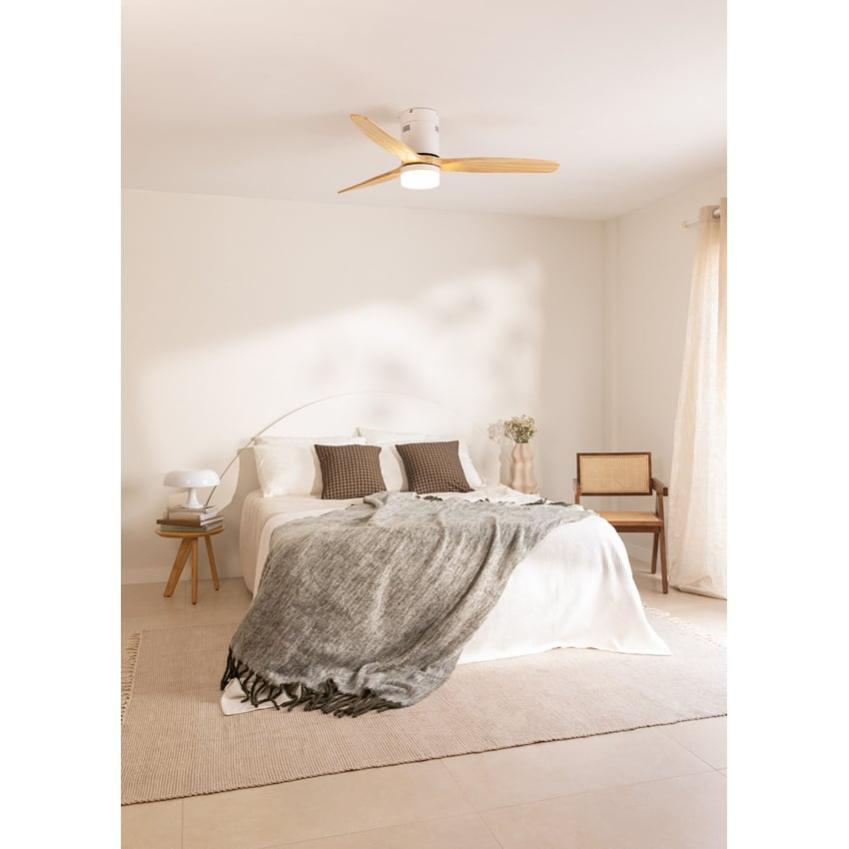 Ventilatore Da Soffitto DC WINDCALM - Motore Silenzioso, Timer 1-8h, Funzione Estate/Inverno, Bianco - Foto 10