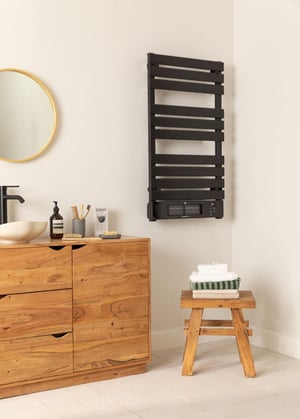 WARM TOWEL CRYSTAL 600W - Sèche-serviettes électrique en verre avec wifi,  H.109 x L.55 cm | Leroy Merlin