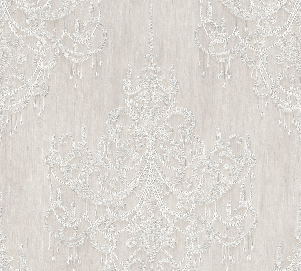 Papel pintado blanco marfil con estampado elegante papel pintado decorativo con dibujo de lamparas papel pintado original