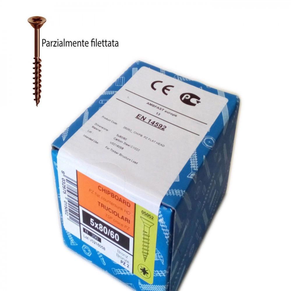 Oreca Viti per legno tutto filetto 15 pz (3,5x40mm) Bronzato 12003504001