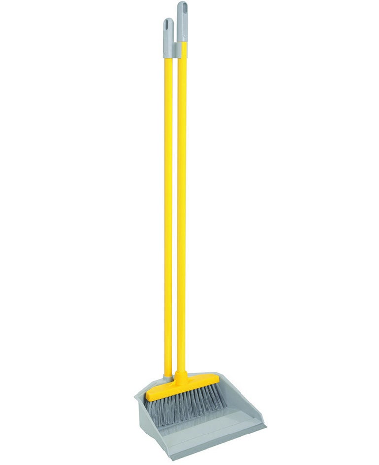 con manico da 90 cm per pulizia e pulizia di interni ed esterni Onever Set di scopa e paletta per uso domestico 