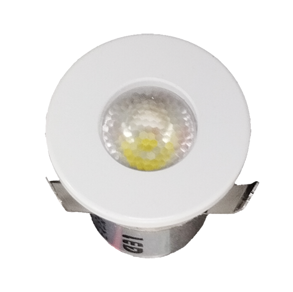 Kit de Mini Spots LED 1W Extérieur Encastrable DC12V diamètre 30mm étanche  IP67 - Blanc Chaud - 16 spots LED