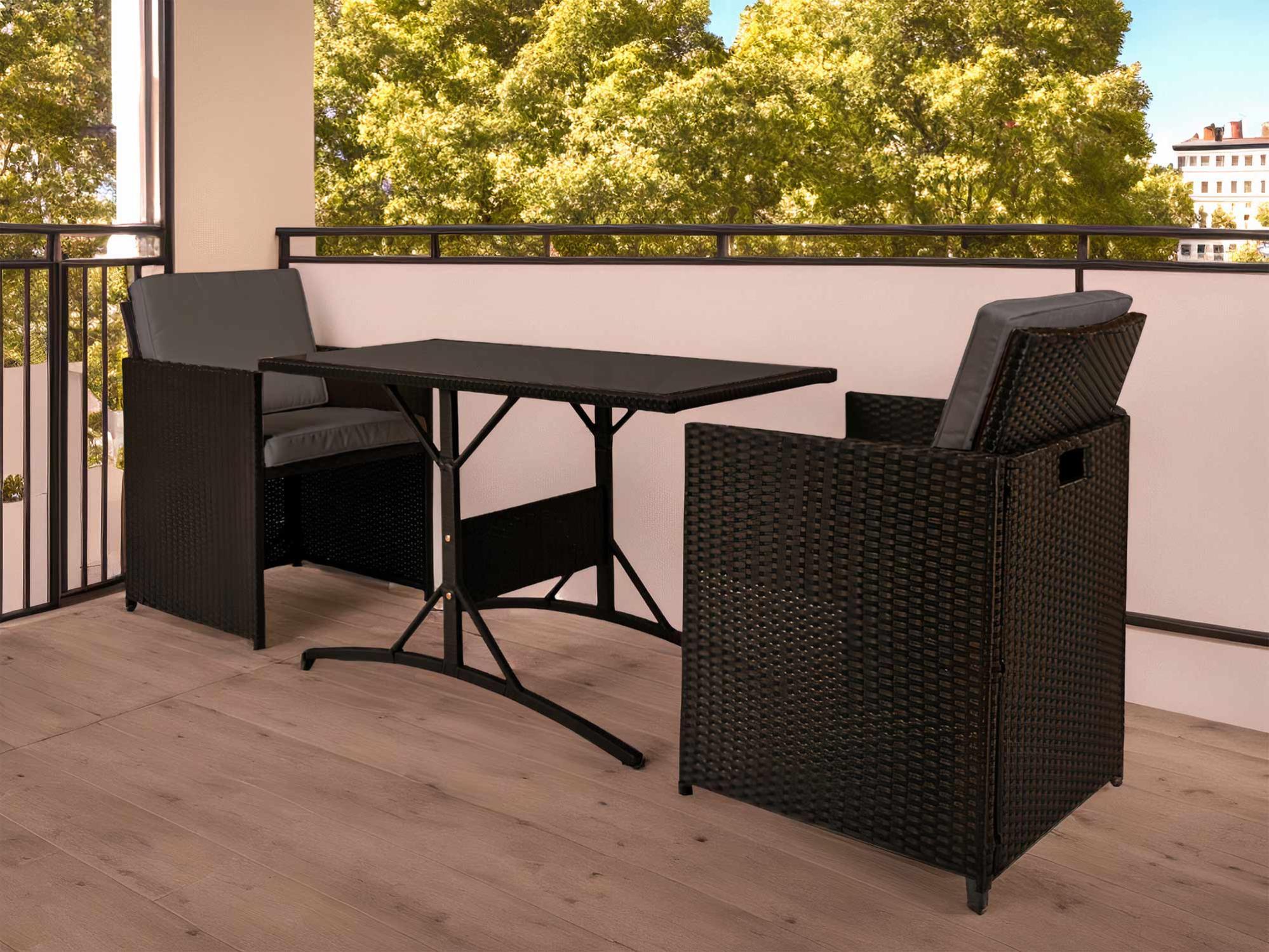 Salon De Jardin Extérieur 5 Places Modulable En Résine Tressée Crème Outsunny | Maisons Du Monde