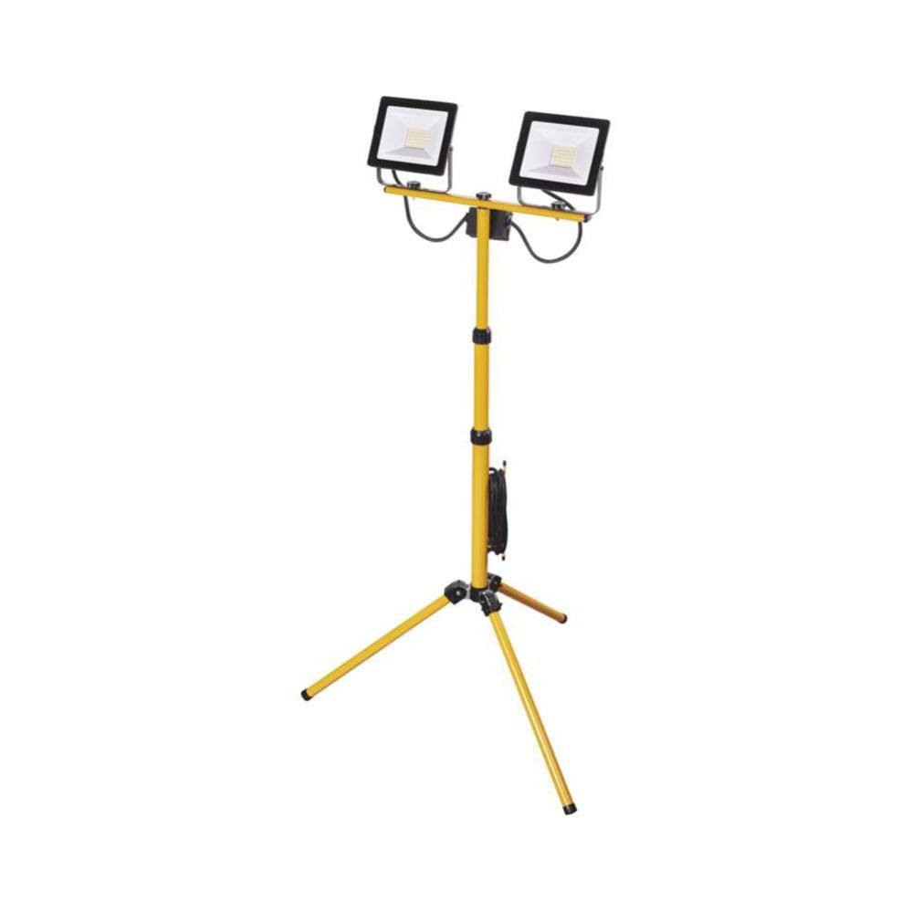 Treppiede Telescopico Per Faretti LED - Regolabile 63,5-153,5 Cm, Giallo, In Alluminio - Foto 3