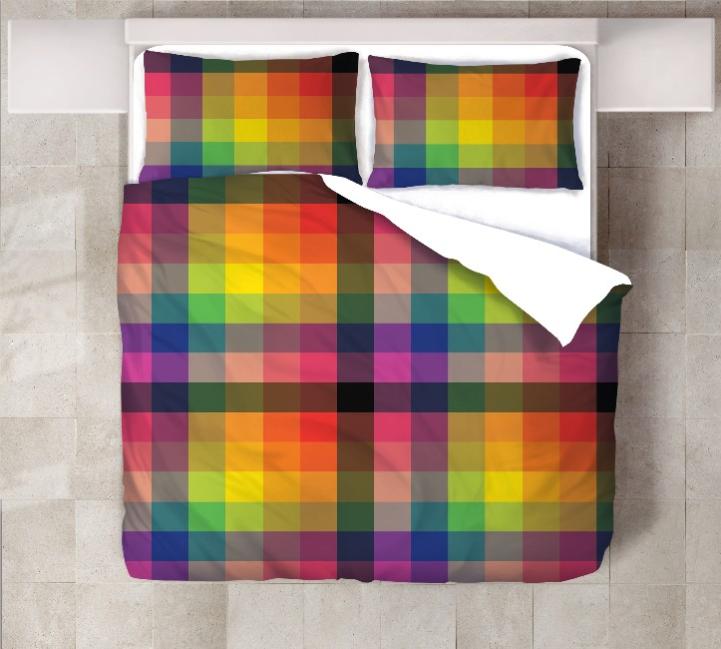 Housse de couette Tartan - 200 X 250 cm - Homemania | Leroy Merlin