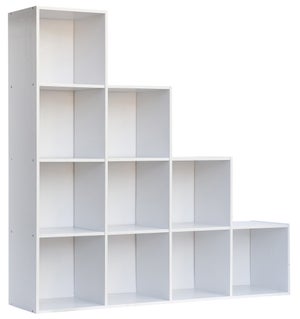 Libreria - Scaffale Portaoggetti Bianco Lucido 100x24x63 cm in Truciolato  -73520