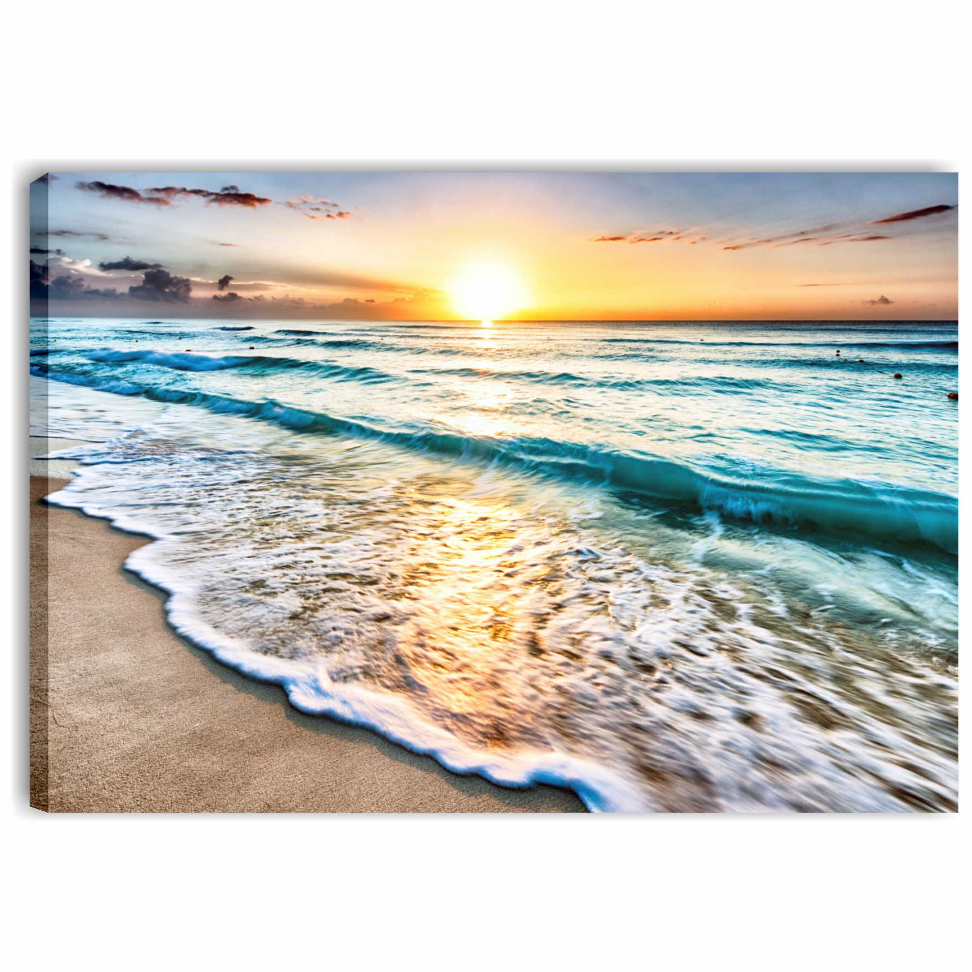 Mare tramonto 2 - quadro moderno stampa su tela 100 x 70 con