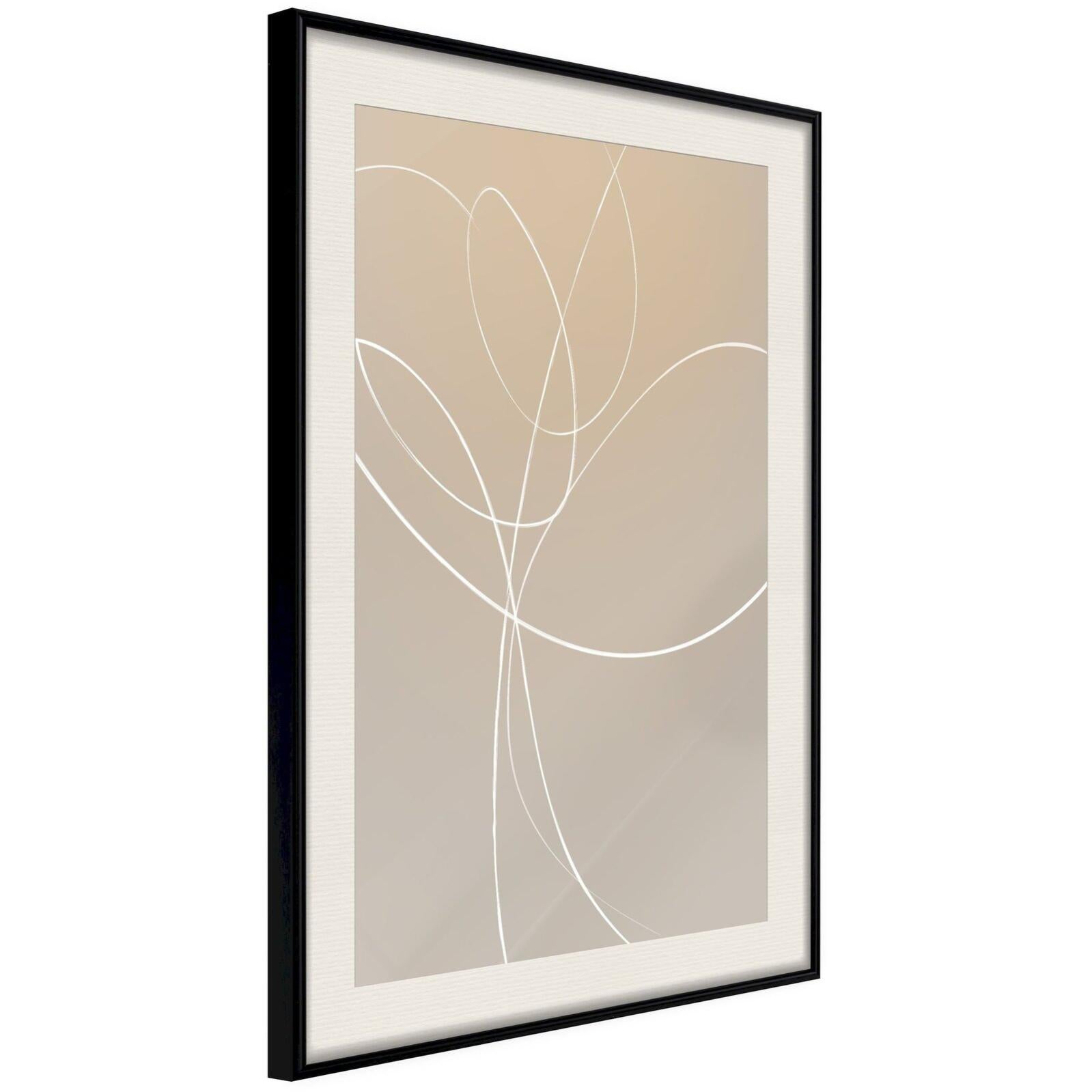 Tableau cadre Hérons noirs et blancs - 60 x 40 cm