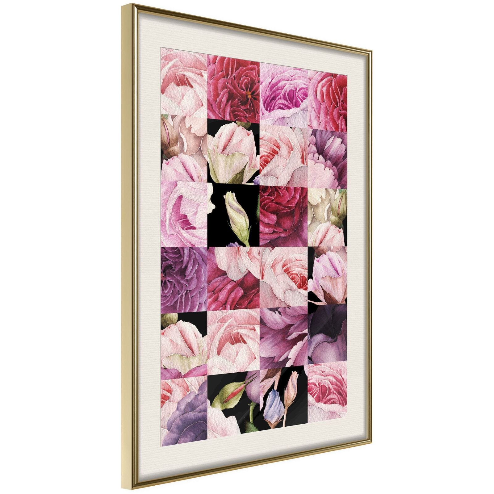 Tableau cadre Puzzle floral - 40 x 60 cm