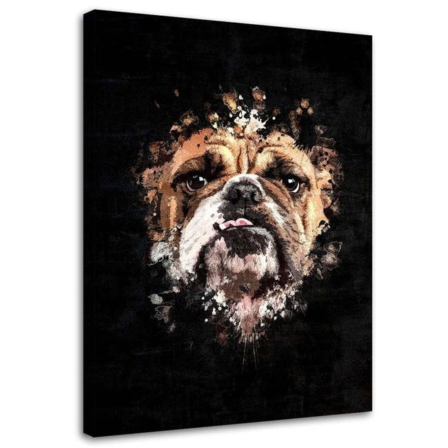take down Seduce island Tableau Bulldog anglais - 40 x 60 cm | Leroy Merlin