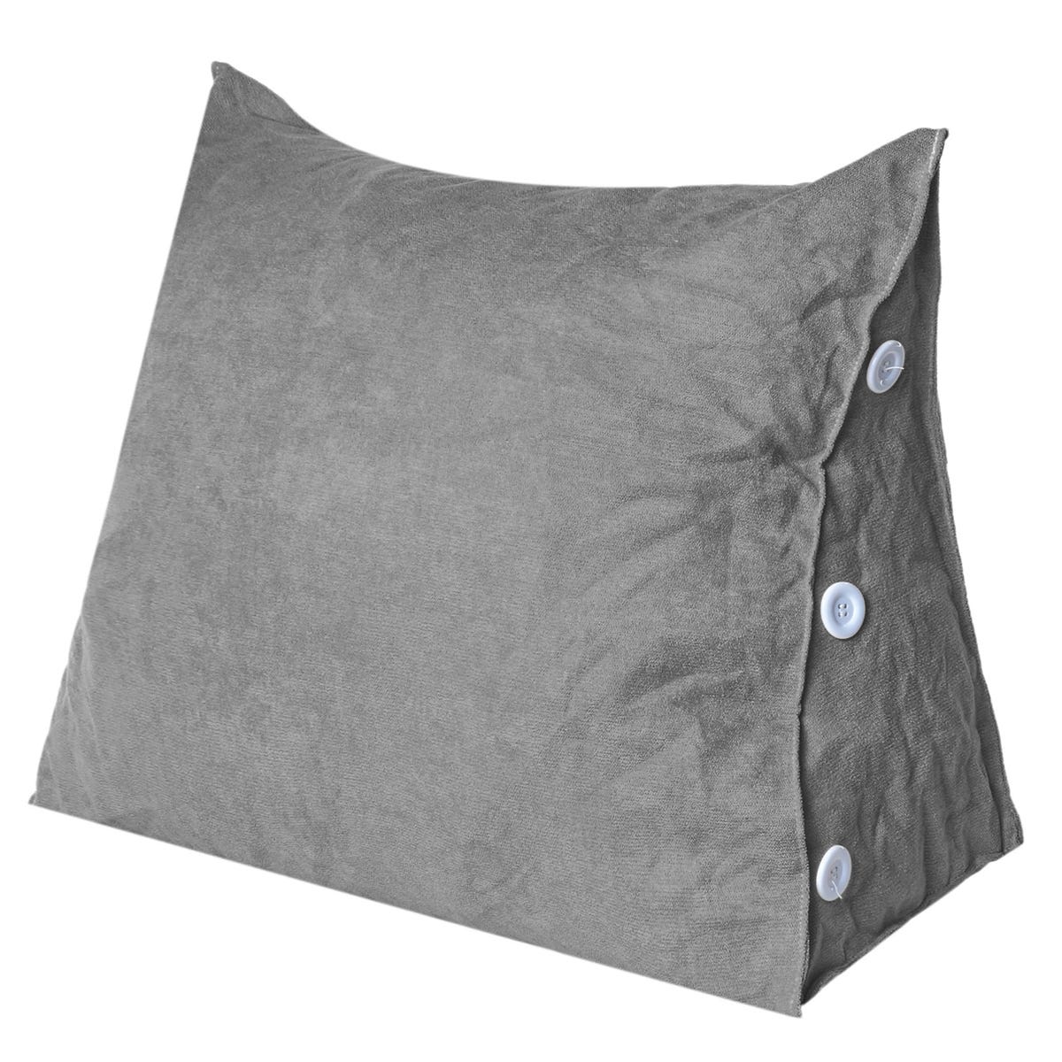 Cojín de cabecera tamaño King, respaldo de cama doble, almohada de cuña de  lectura, almohadilla de soporte lumbar, almohada de pared extraíble para