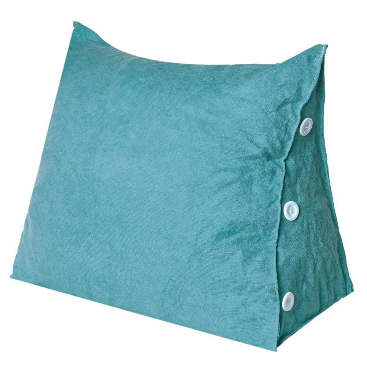 Cojín triangular para lectura, cojín para sofá, cabecero, respaldo,  almohada cervical, soporte lumbar, respaldo, 60 x 50 x 22 cm, azul