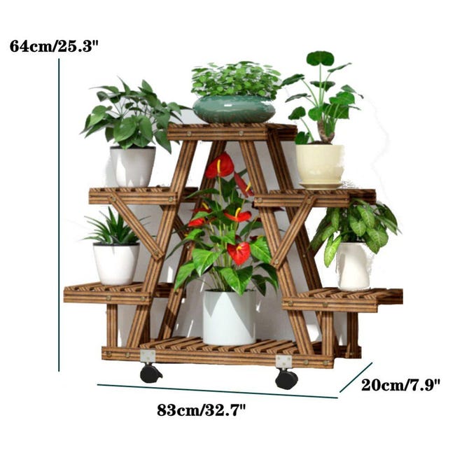 KeaJuidy Mensola rotante per piante 3 livelli Supporto per piante in vaso Mensole da parete sospese in legno per Incidenza della luce, Balcone, Giardino KeaJuidy Mensola rotante per piante 3 livelli Supporto per piante in vaso Mensole da parete sospese in legno per Incidenza della luce, Balcone, Giardino