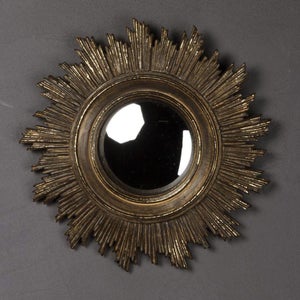 Miroir convexe doré vieilli Ø60 x ep.8 cm