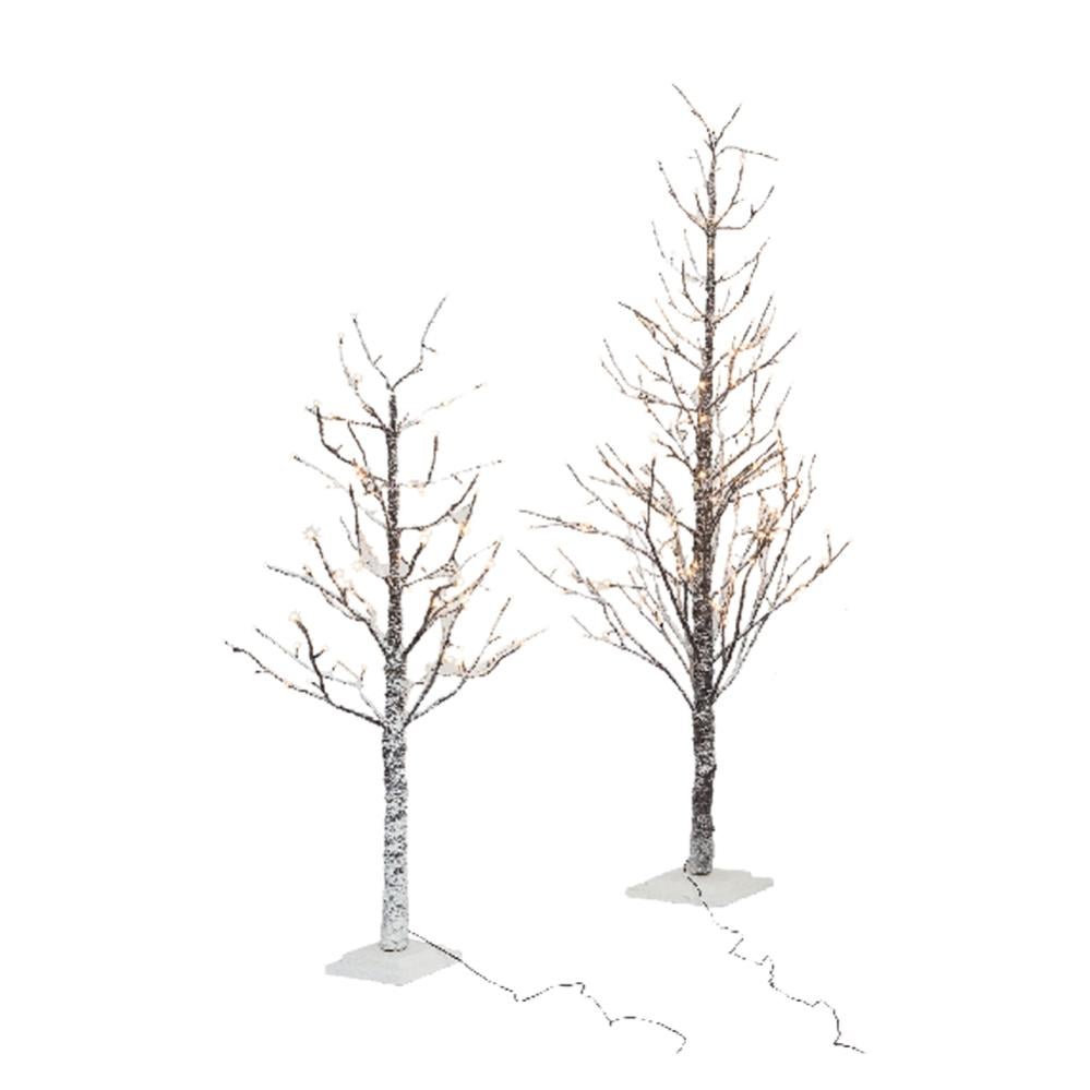Albero tronco e rami innevati con luci led h. 210 cm - 306 luci led ...