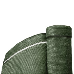 Brise-vue en toile tissée vert, rouleau de 10m