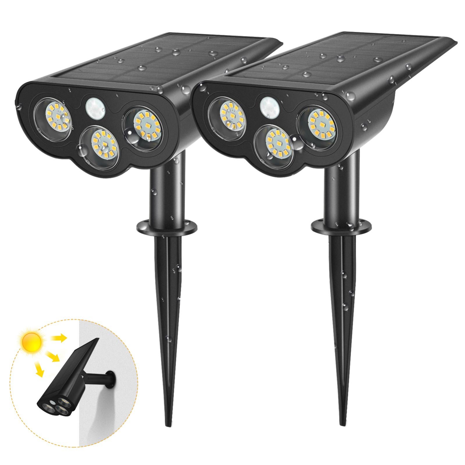 Lot de 2 Lampe solaire 4000K AMBOTHER Leroy Merlin