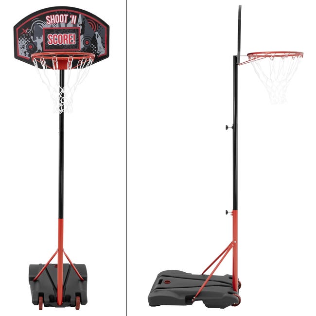 Giantex - Sistema de canasta de baloncesto, altura ajustable, para interior  o exterior, aro de red con ruedas