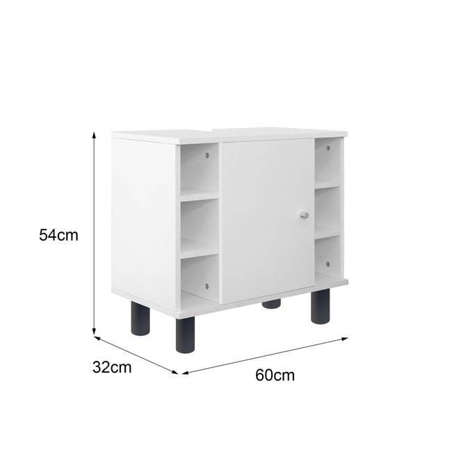Mueble de tocador blanco 60x54x32 cm de MDF ML-Design comprar