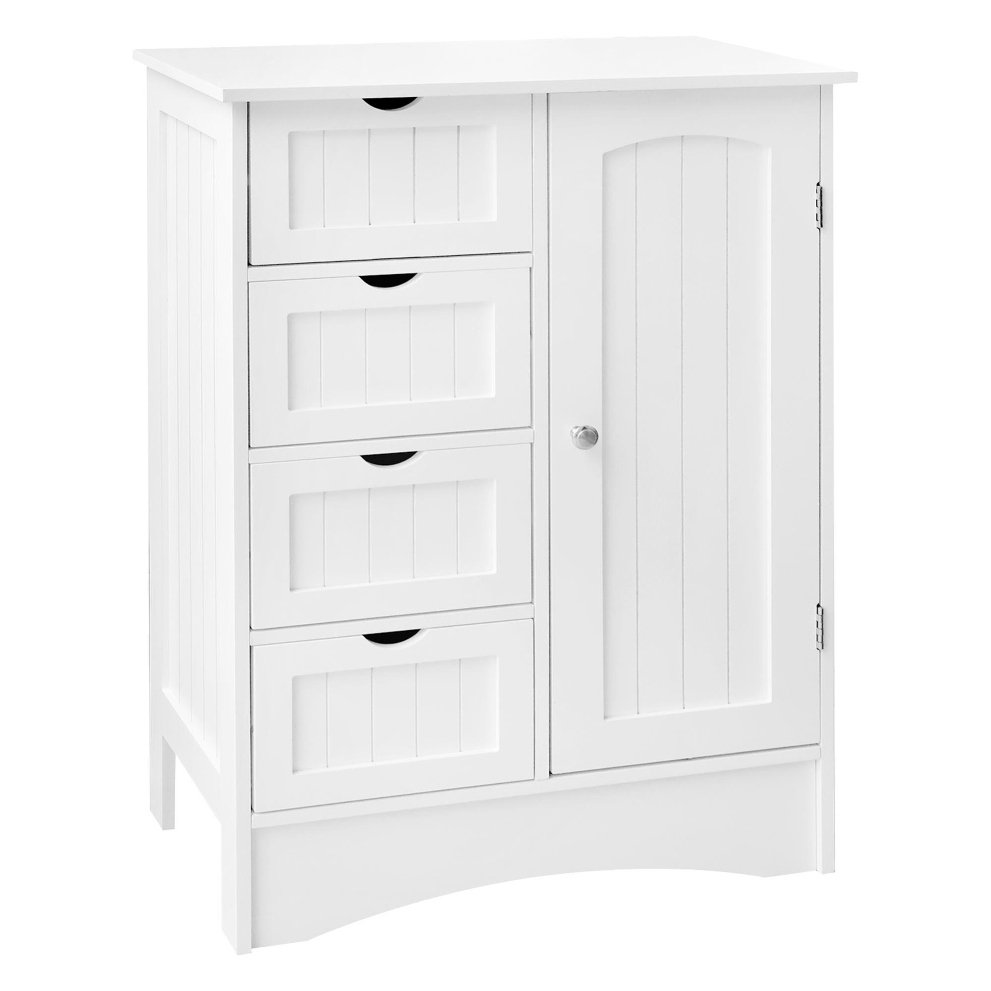 Mldesign Armoire De Salle De Bain Blanche, 55x81x30 Cm, En Panneau De