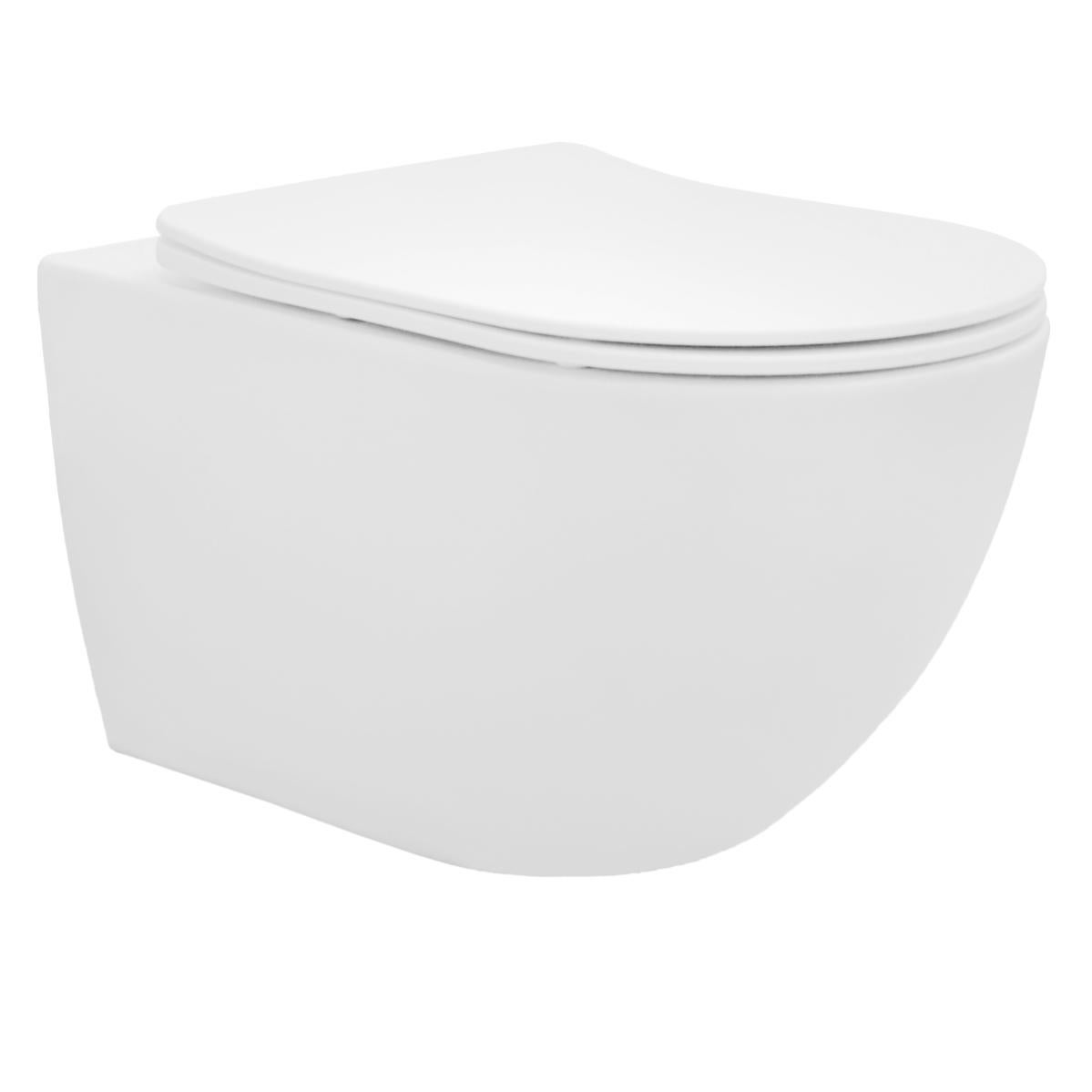 Vaso Sospeso Senza Brida NT2038 Nano - Nero Lucido - Con Sedile Soft-Close E Rivestimento Nanotecnologico