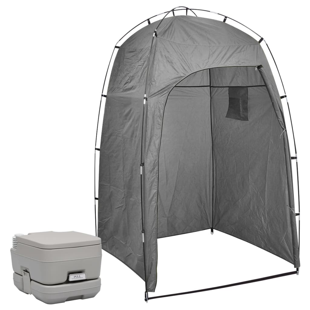 Toilette portable de camping avec tente 10+10 L vidaXL