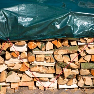 Bache spéciale protection tas de bois de chauffage 1,6 x 6 mètres heliotrade