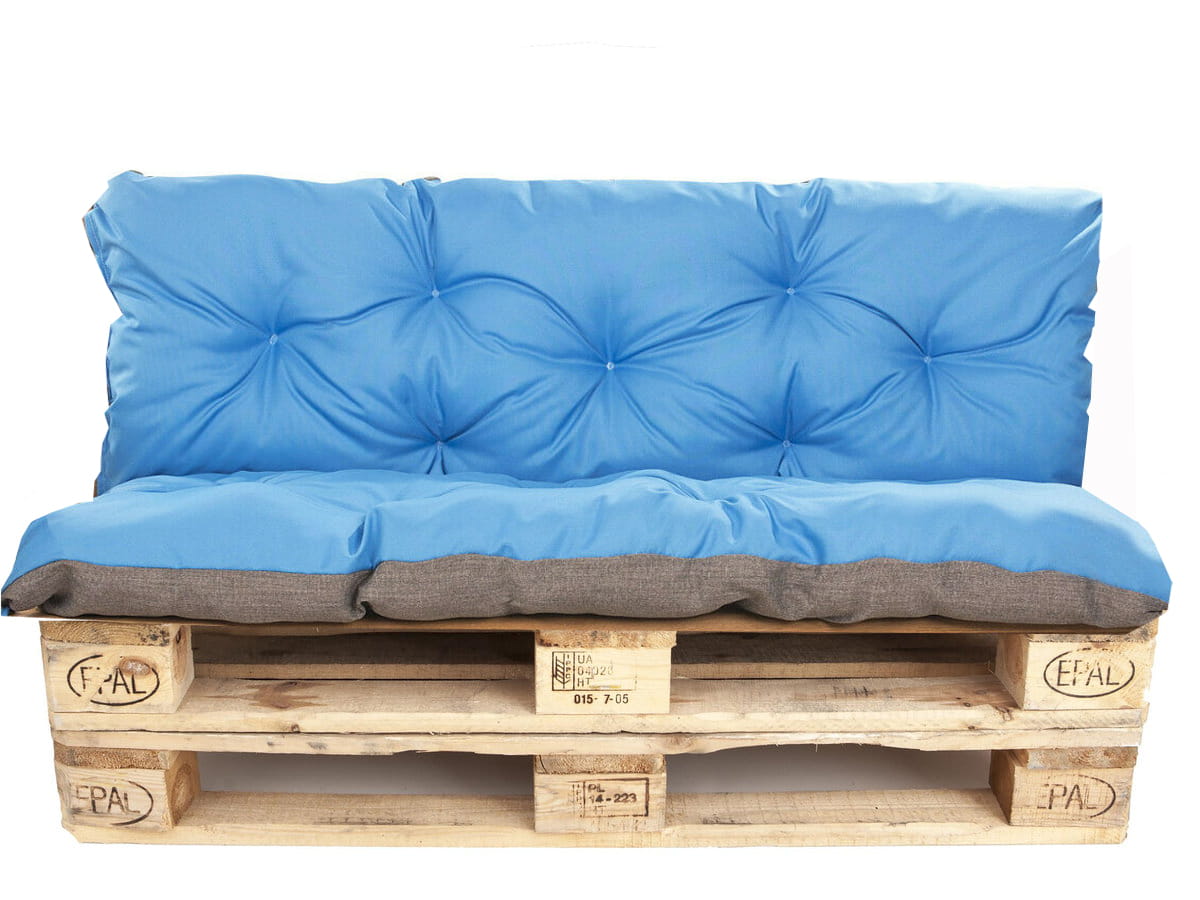 Paquet de 120 cm de coussins imperméables pour chaises de jardin en  polyester bleu VidaXL - Habitium®