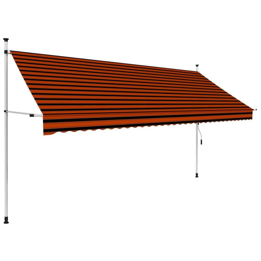 Maison Exclusive - Tenda da Sole Retrattile Manuale Pali 3x2,5 m Arancio Marrone | Leroy Merlin